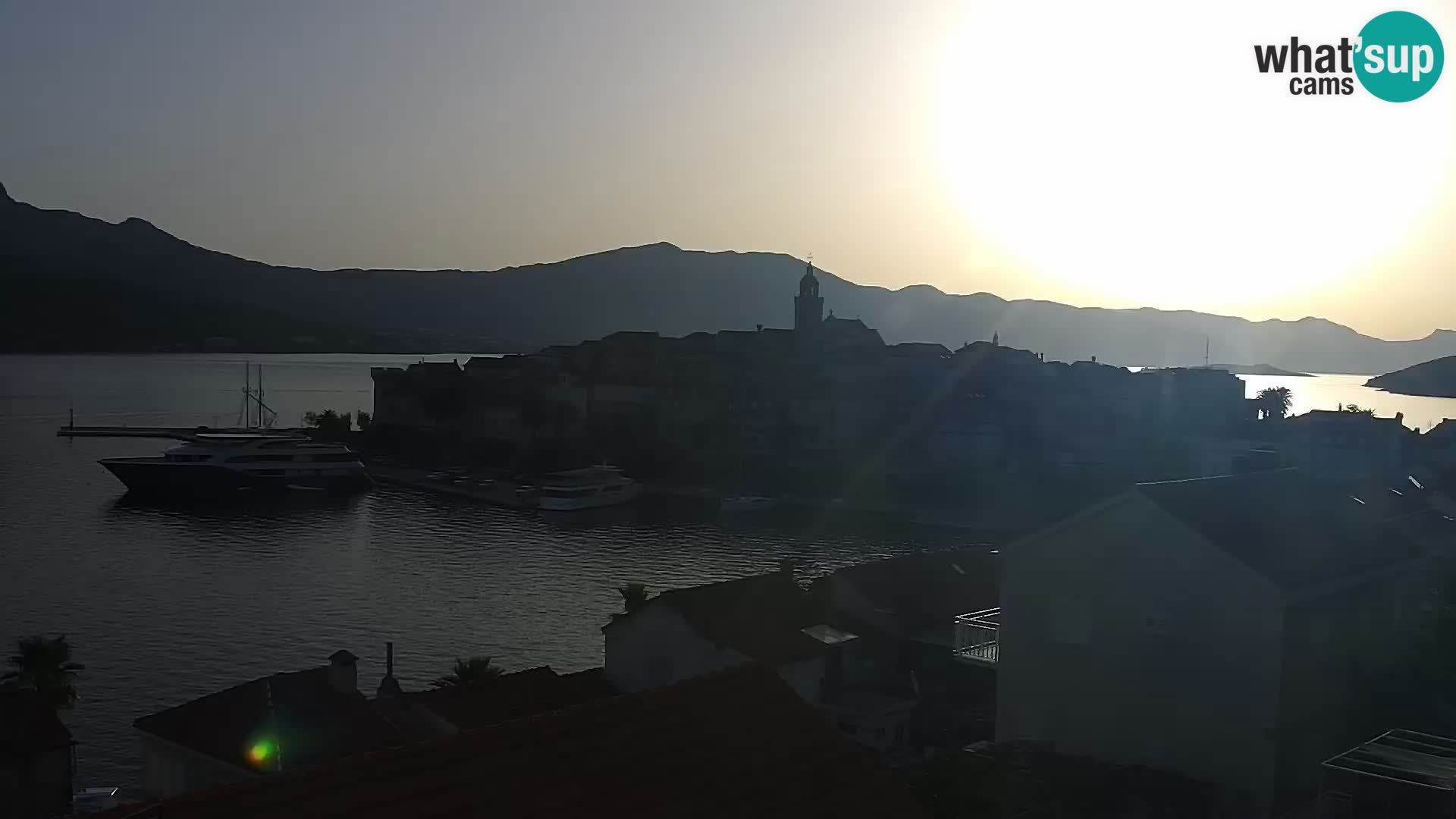 Panorama city Korčula webcam live