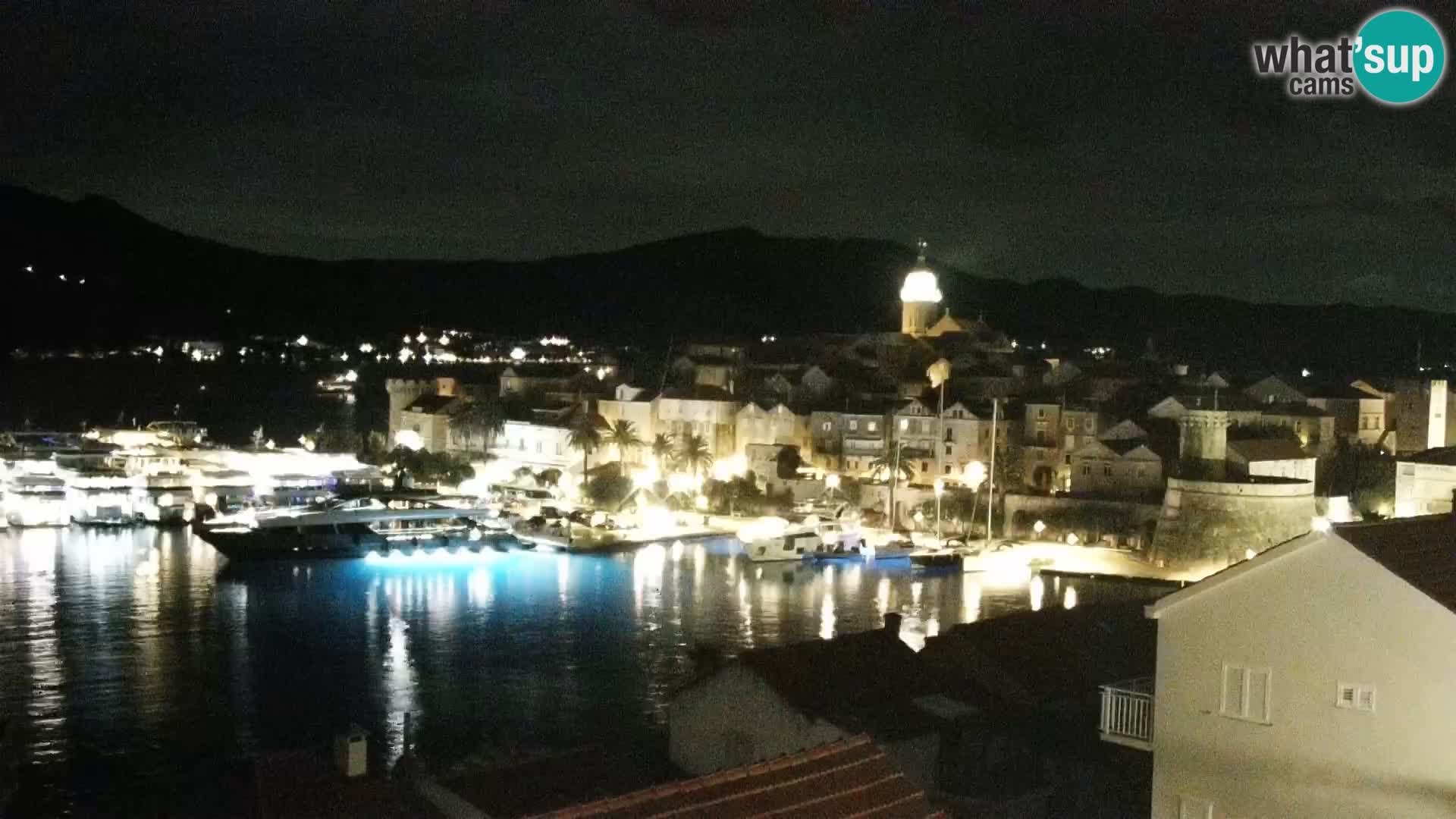 Panorama city Korčula webcam live