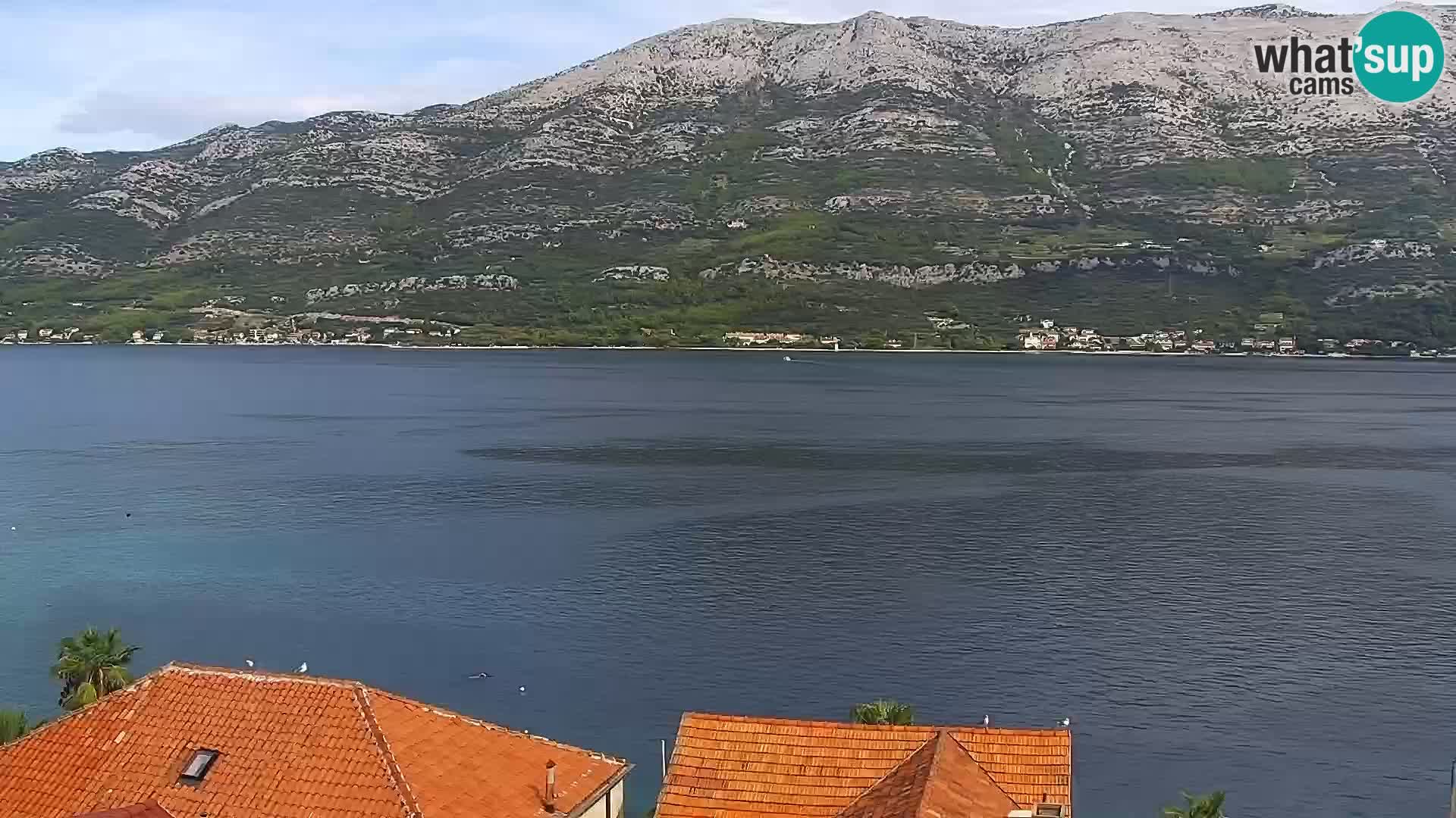 Panorama city Korčula webcam live