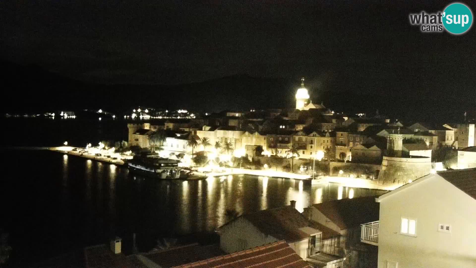 Panorama city Korčula webcam live