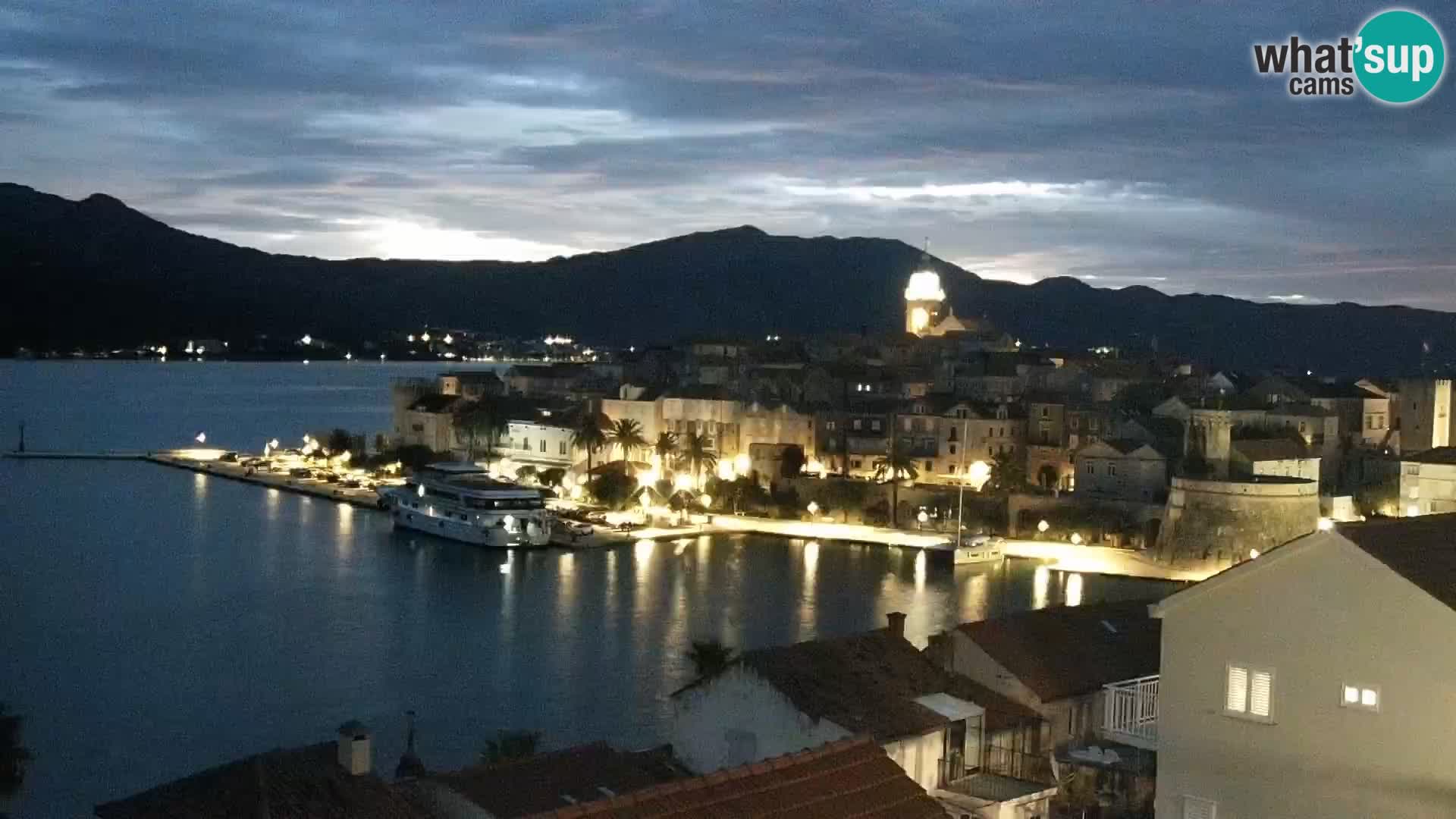 Panorama city Korčula webcam live