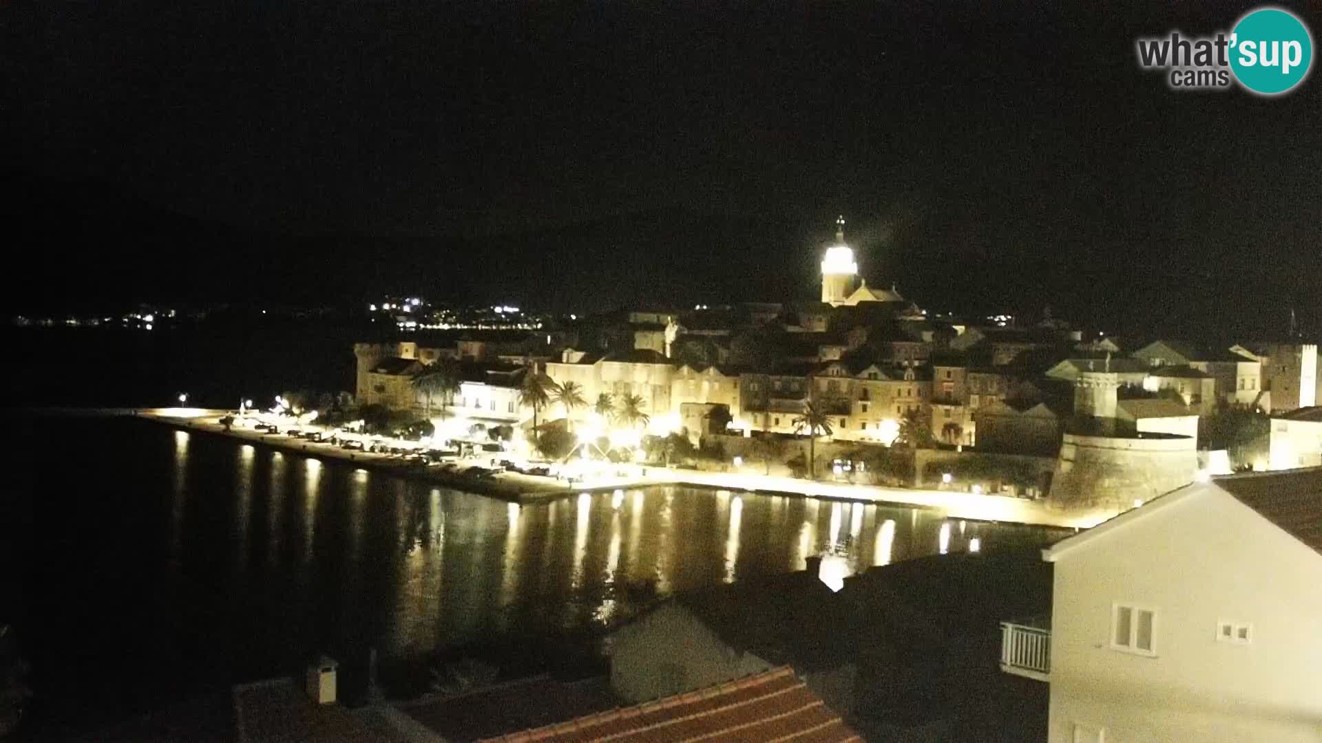 Panorama city Korčula webcam live