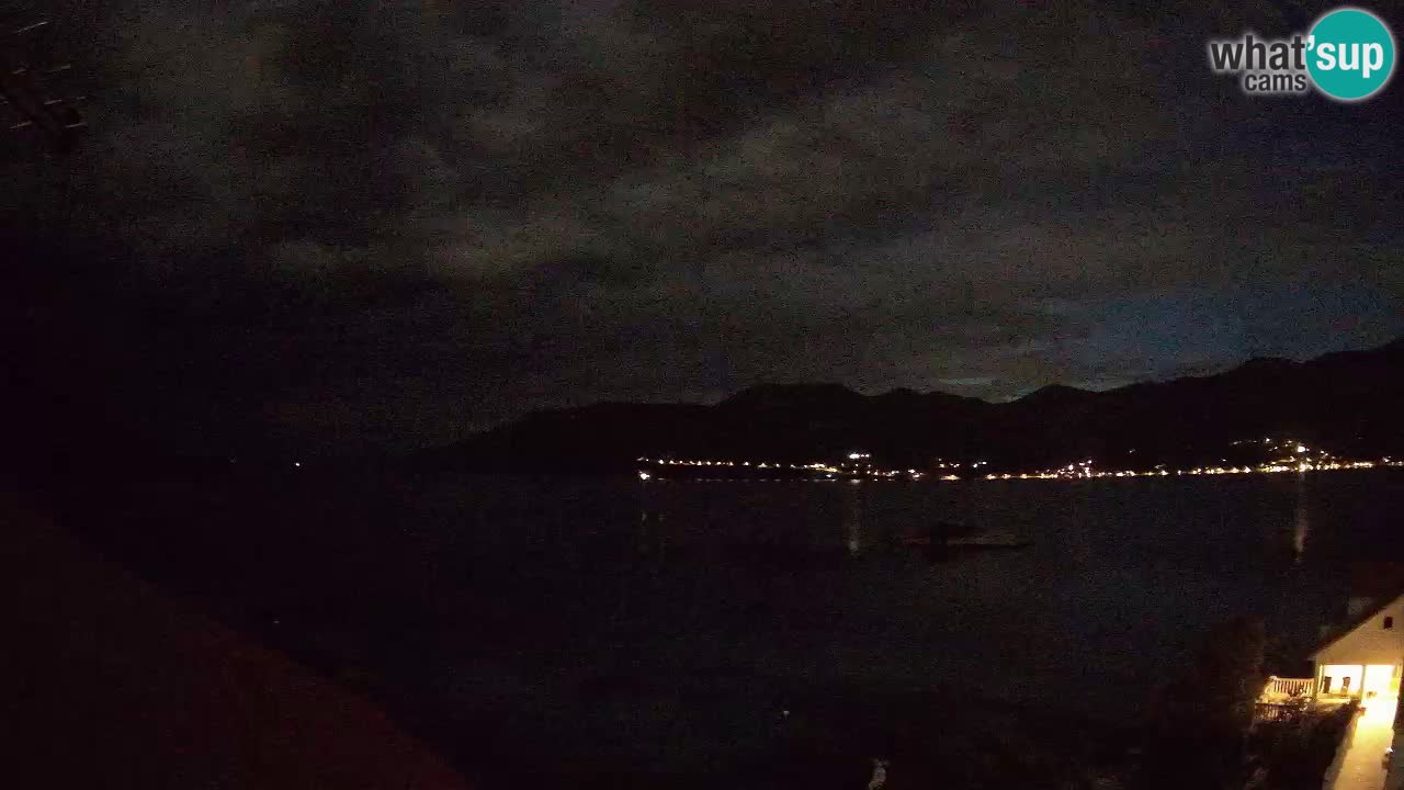 Korčula live webcam – Tri Žala panorama verso Pelješac