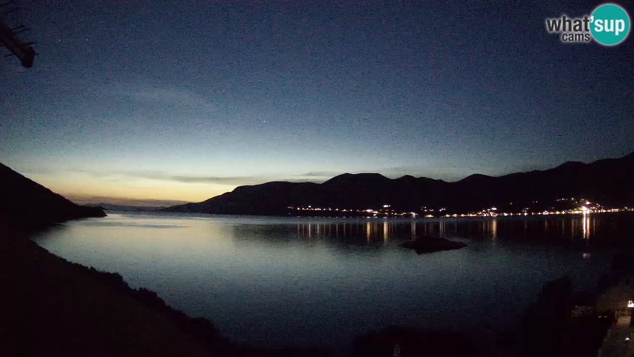 Korčula live webcam – Tri Žala panorama verso Pelješac