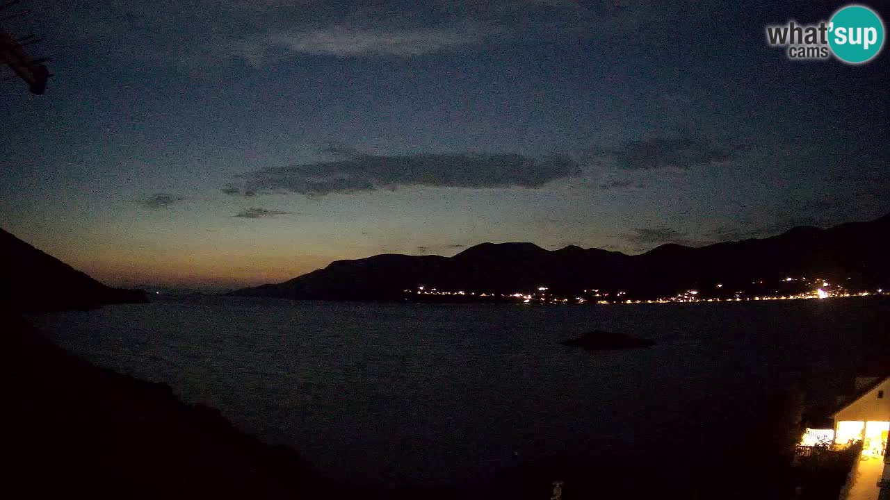 Korčula live webcam – Tri Žala panorama verso Pelješac