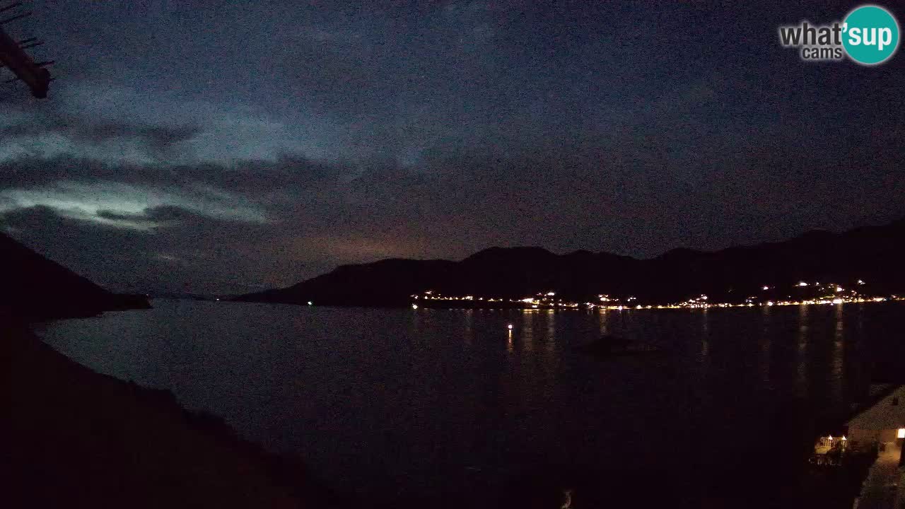 Korčula live webcam – Tri Žala panorama verso Pelješac