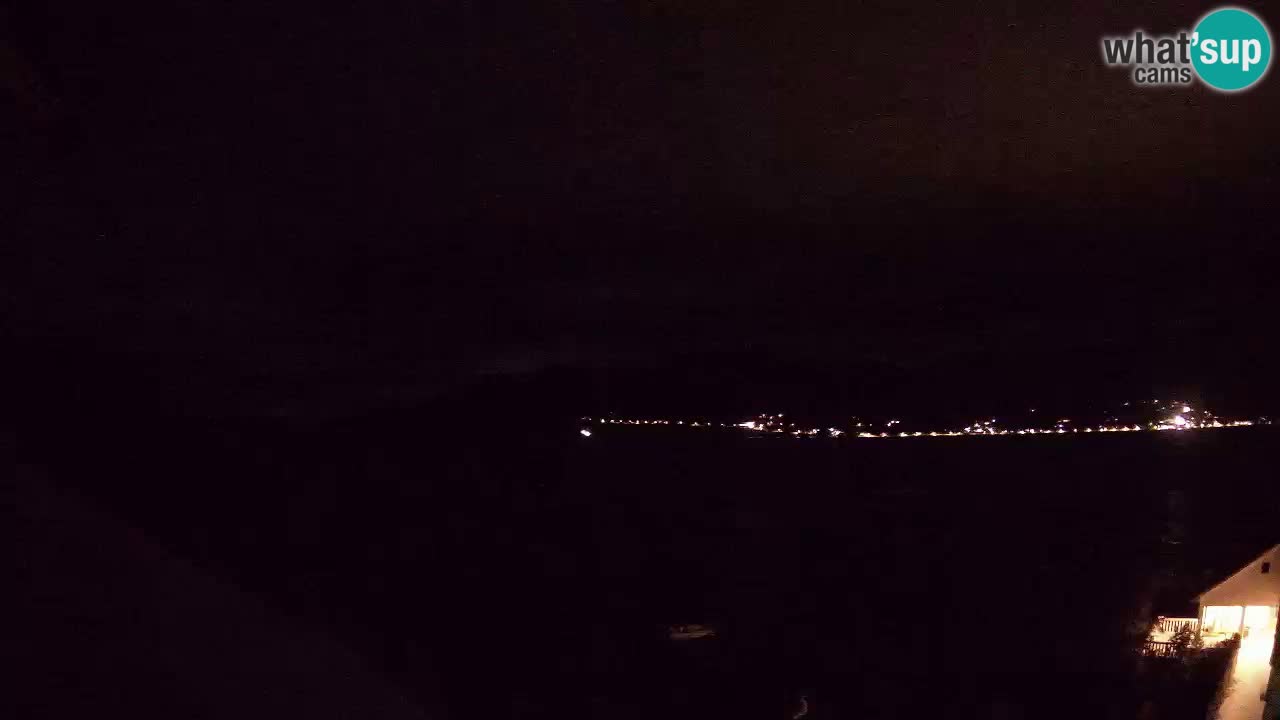 Korčula live webcam – Tri Žala panorama verso Pelješac