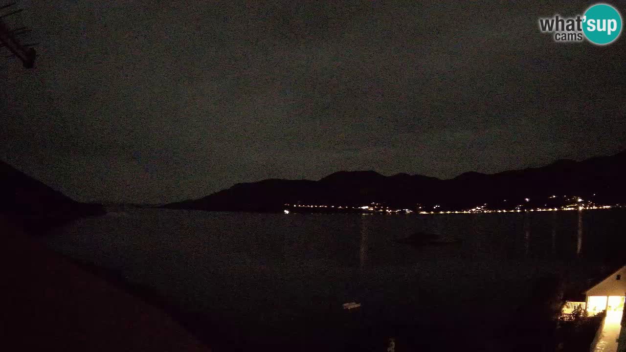 Korčula live webcam – Tri Žala panorama verso Pelješac
