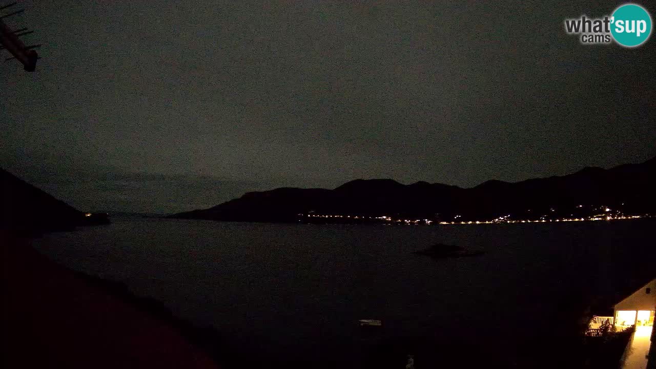 Korčula live webcam – Tri Žala panorama verso Pelješac