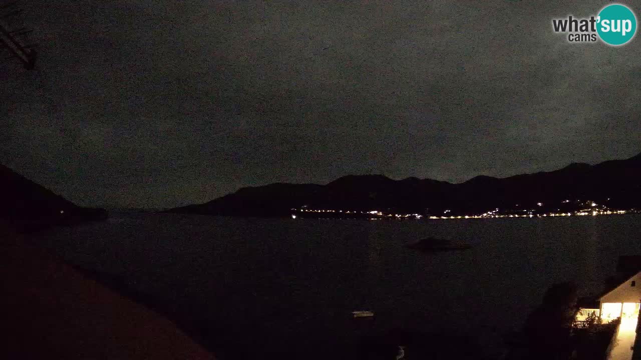 Korčula live webcam – Tri Žala panorama verso Pelješac