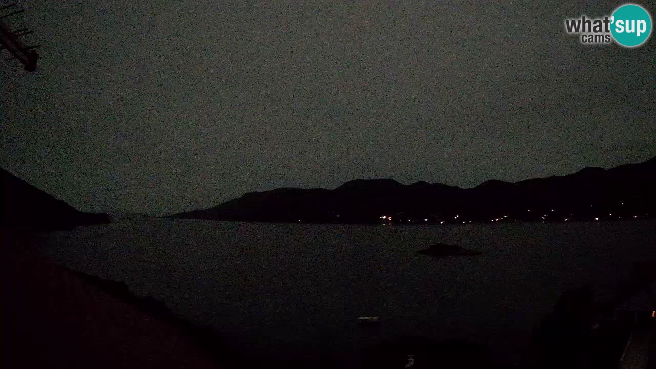 Korčula live webcam – Tri Žala panorama verso Pelješac