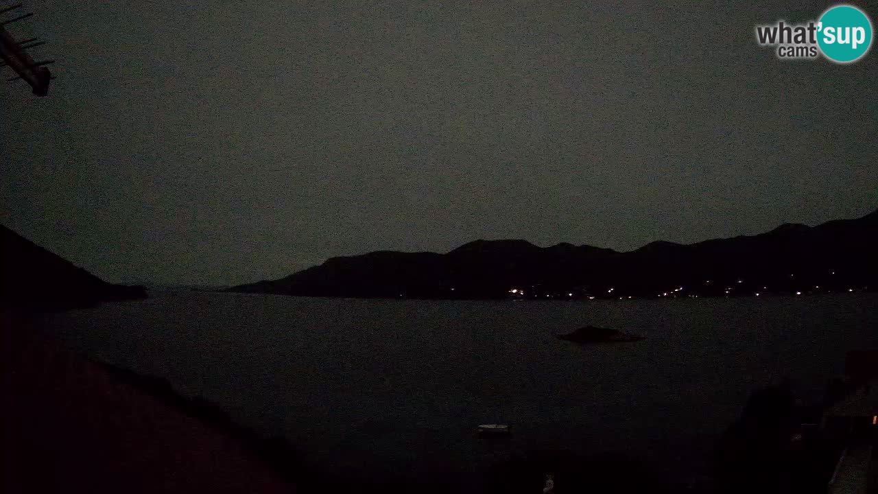 Korčula live webcam – Tri Žala panorama verso Pelješac