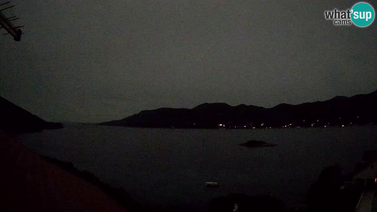 Korčula live webcam – Tri Žala panorama verso Pelješac