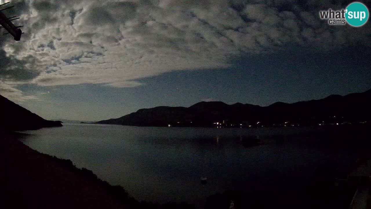 Korčula live webcam – Tri Žala panorama verso Pelješac