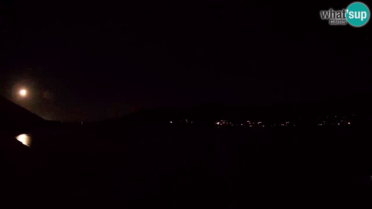 Korčula live webcam – Tri Žala panorama verso Pelješac