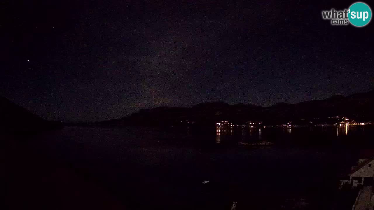 Korčula live webcam – Tri Žala panorama verso Pelješac