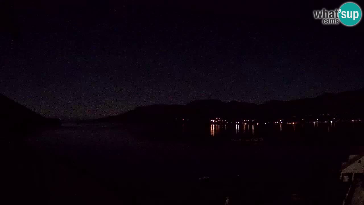 Korčula live webcam – Tri Žala panorama verso Pelješac