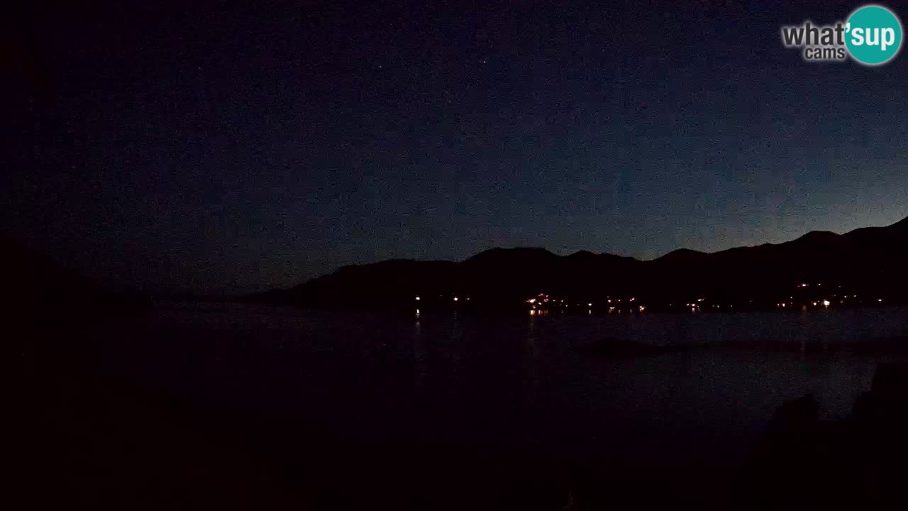 Korčula live webcam – Tri Žala panorama verso Pelješac
