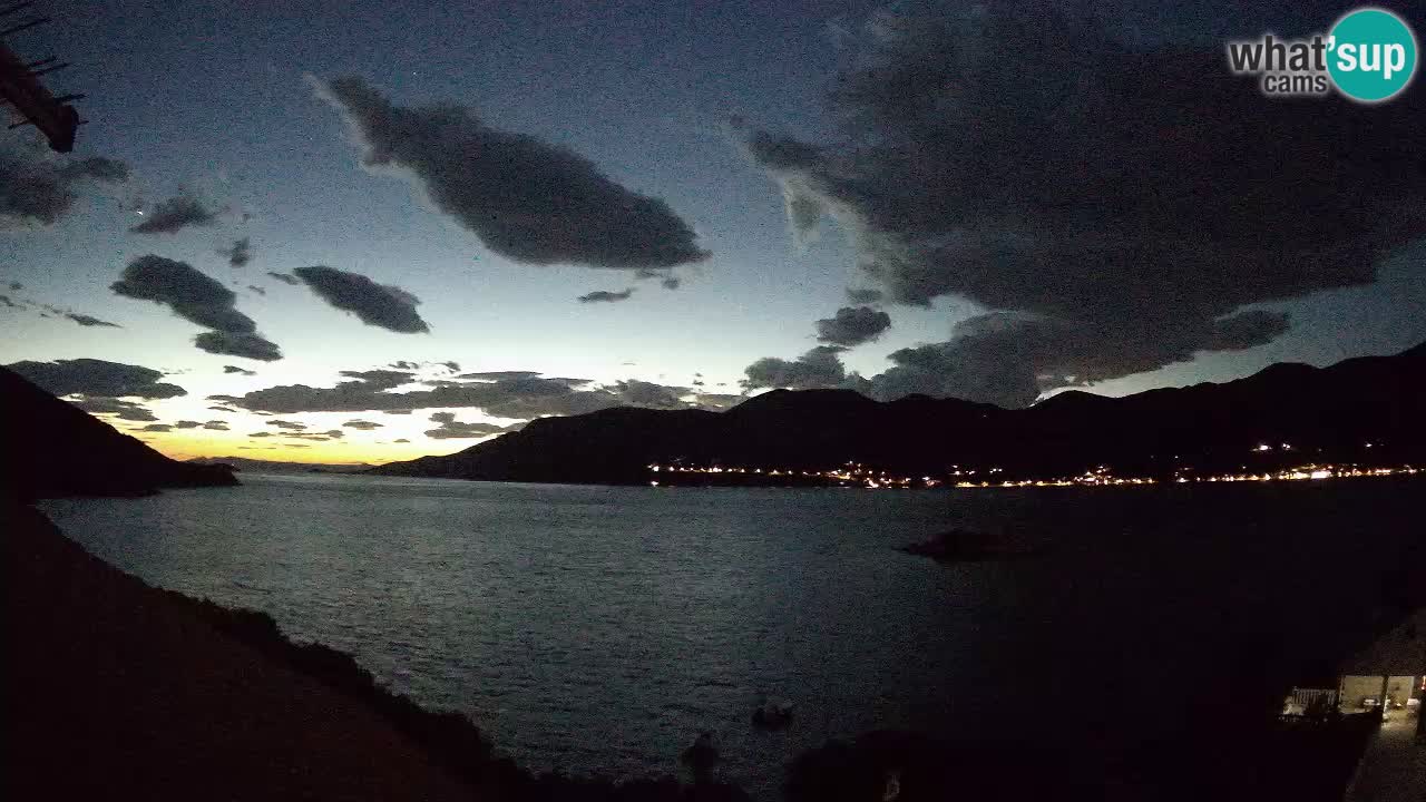 Korčula live webcam – Tri Žala panorama verso Pelješac