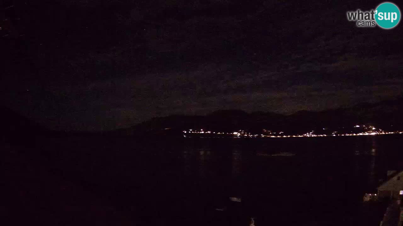Korčula live webcam – Tri Žala panorama verso Pelješac