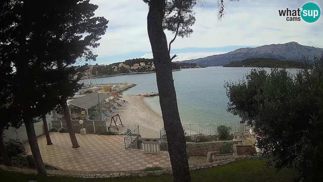 Spletna kamera Lumbarda – Plaža Prvi Žal – Korčula