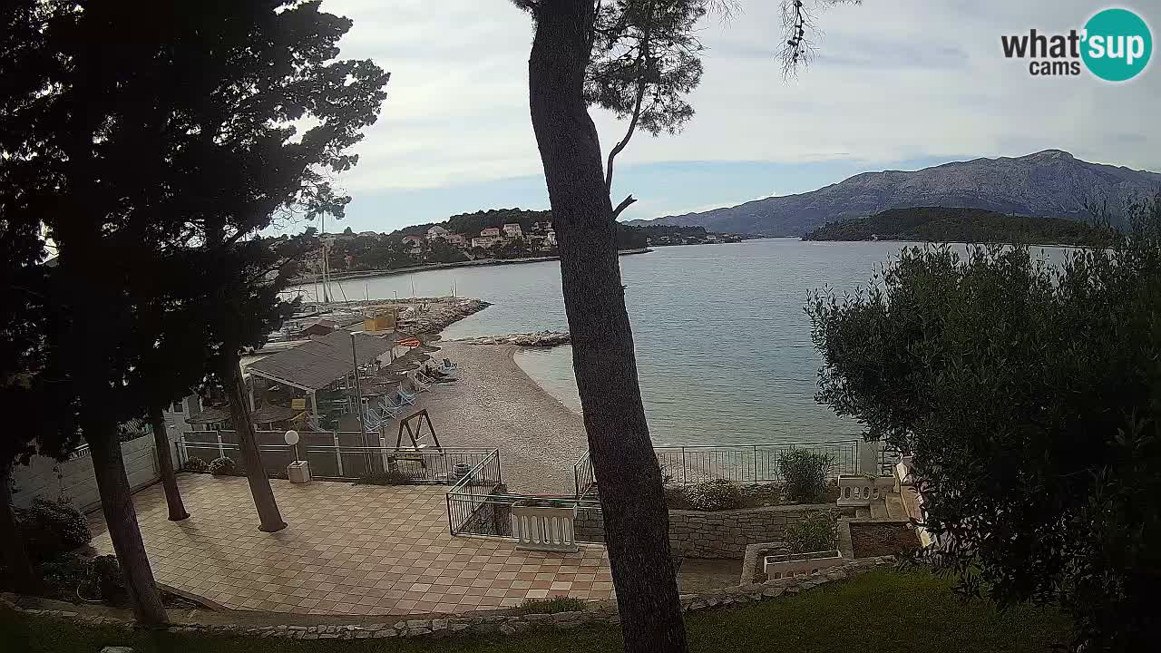 Spletna kamera Lumbarda – Plaža Prvi Žal – Korčula