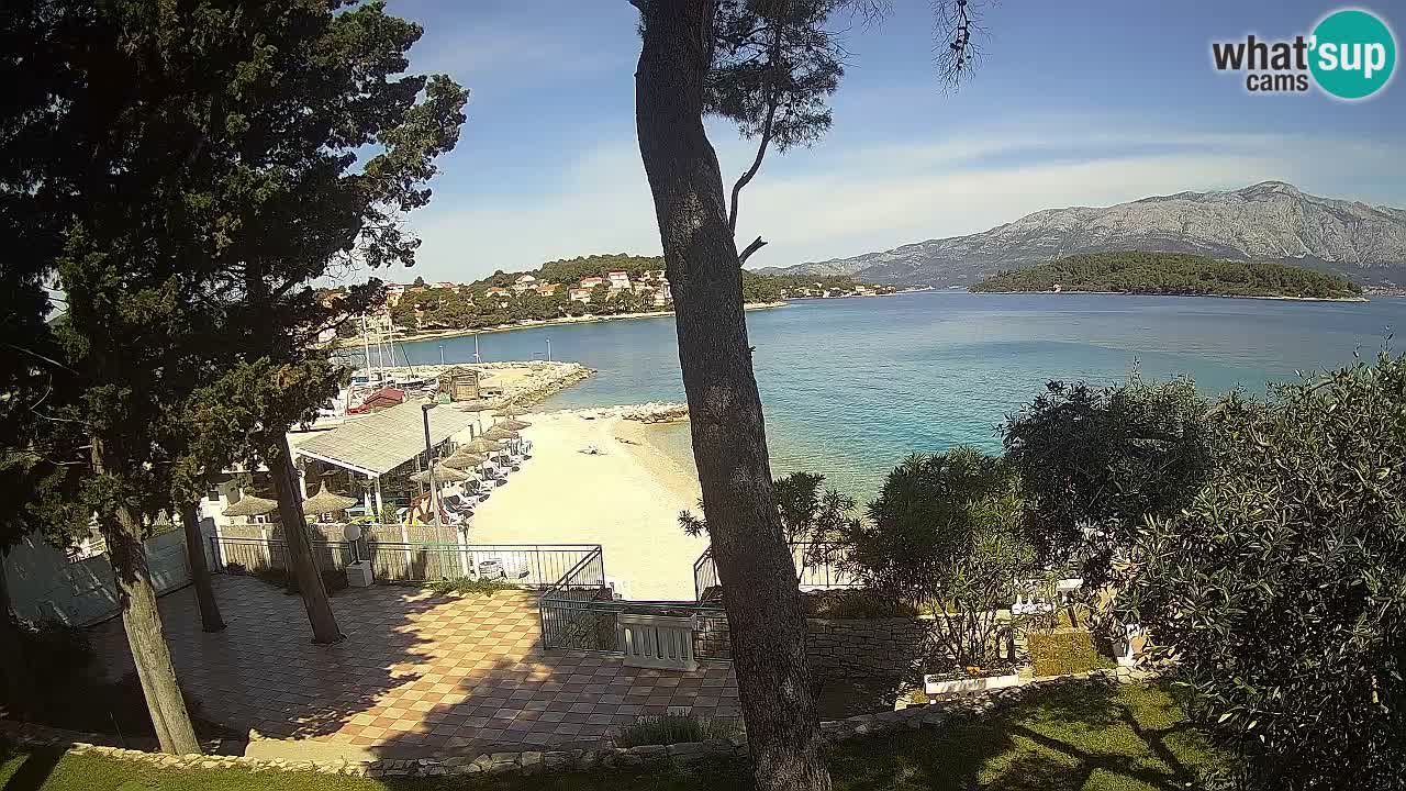 Spletna kamera Lumbarda – Plaža Prvi Žal – Korčula