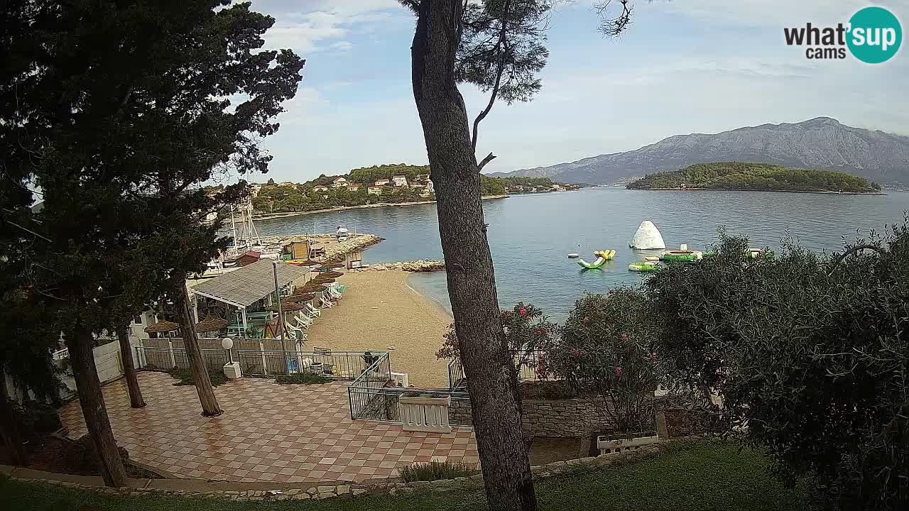 Spletna kamera Lumbarda – Plaža Prvi Žal – Korčula