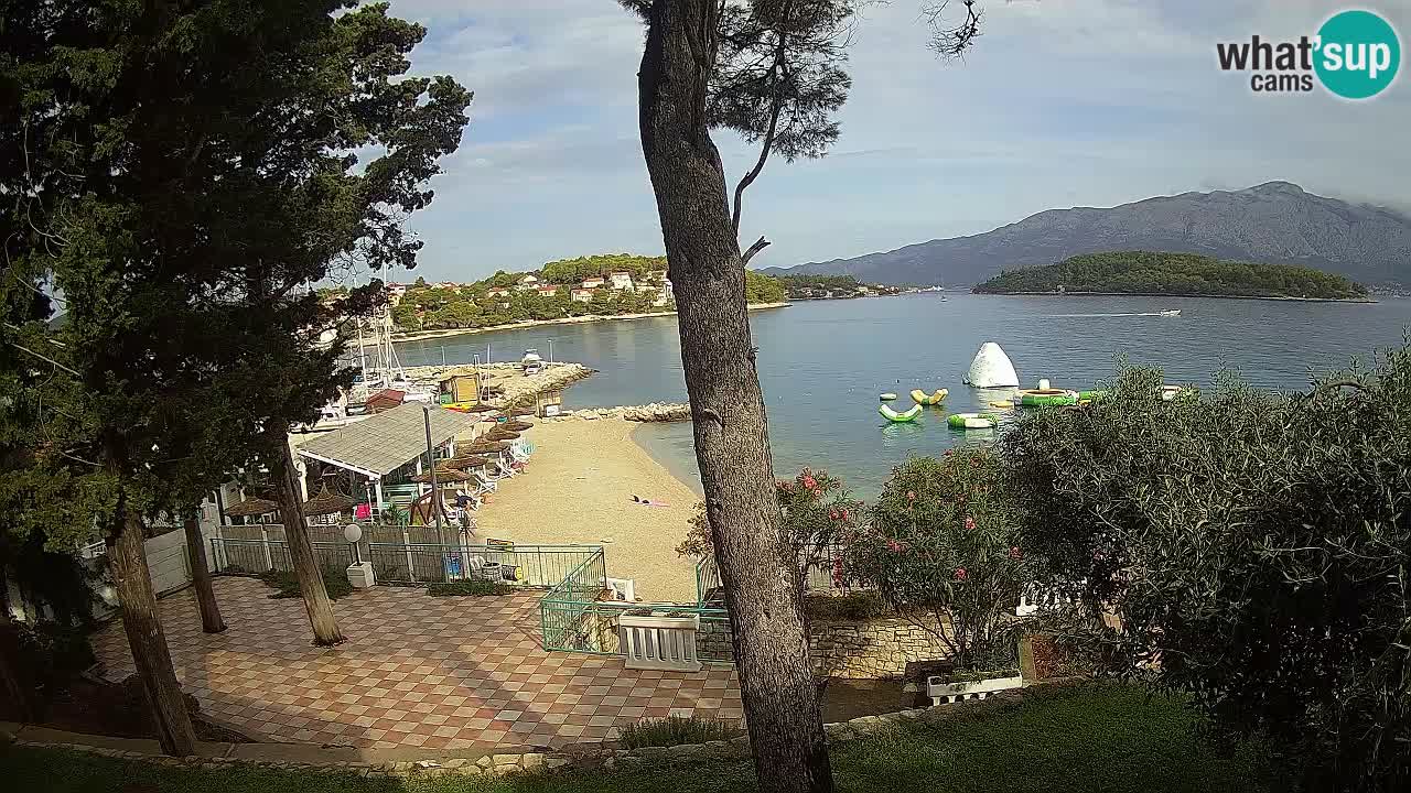 Spletna kamera Lumbarda – Plaža Prvi Žal – Korčula