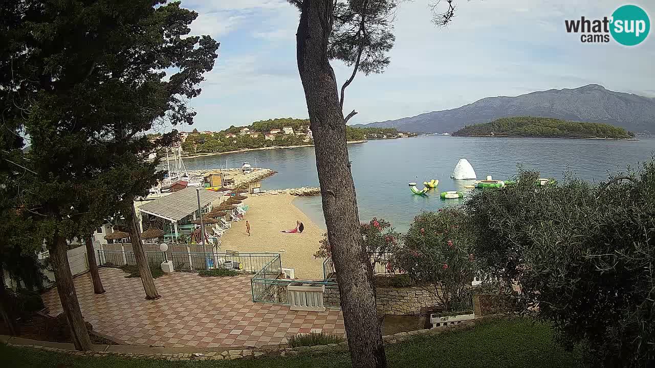 Spletna kamera Lumbarda – Plaža Prvi Žal – Korčula