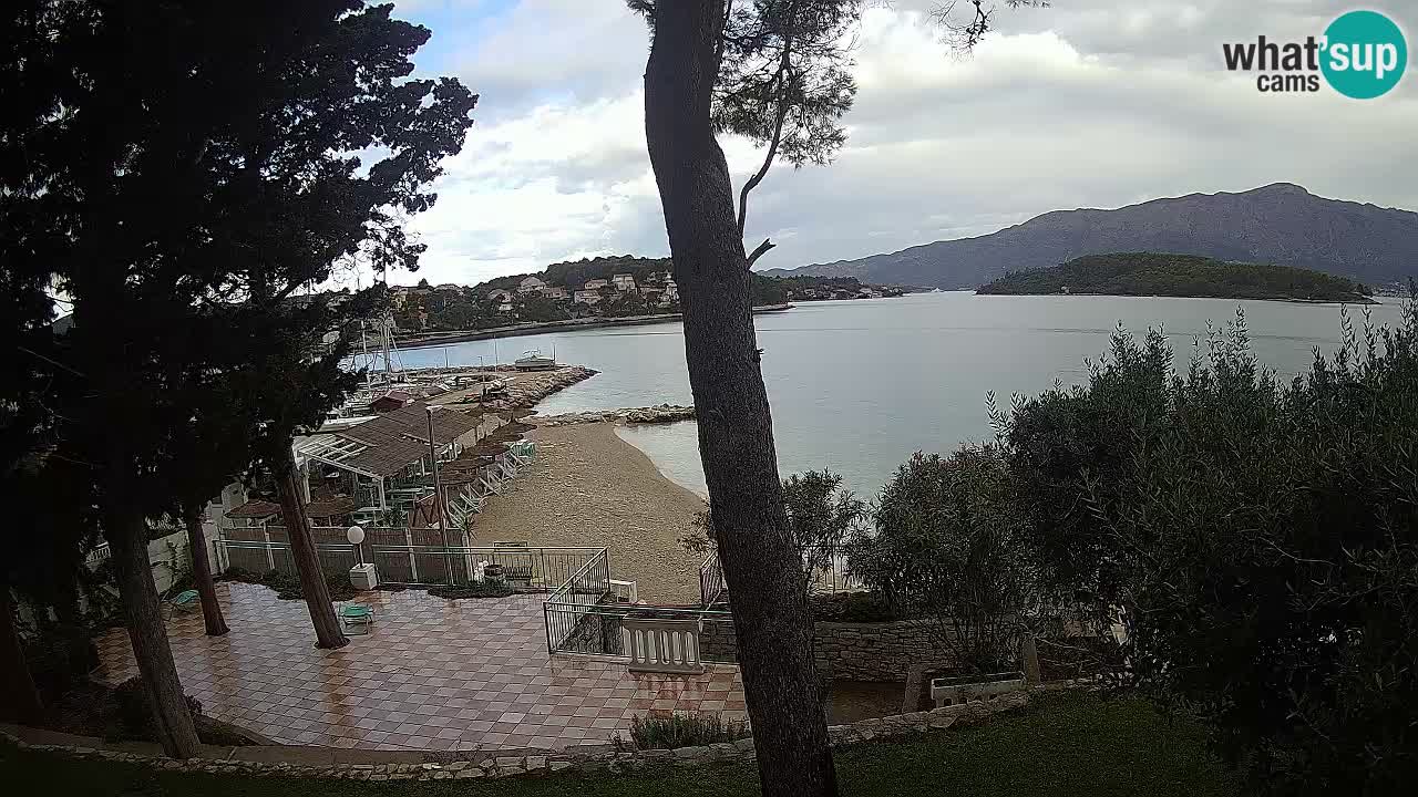 Webcam live Lumbarda – Plage Prvi Žal – Korčula