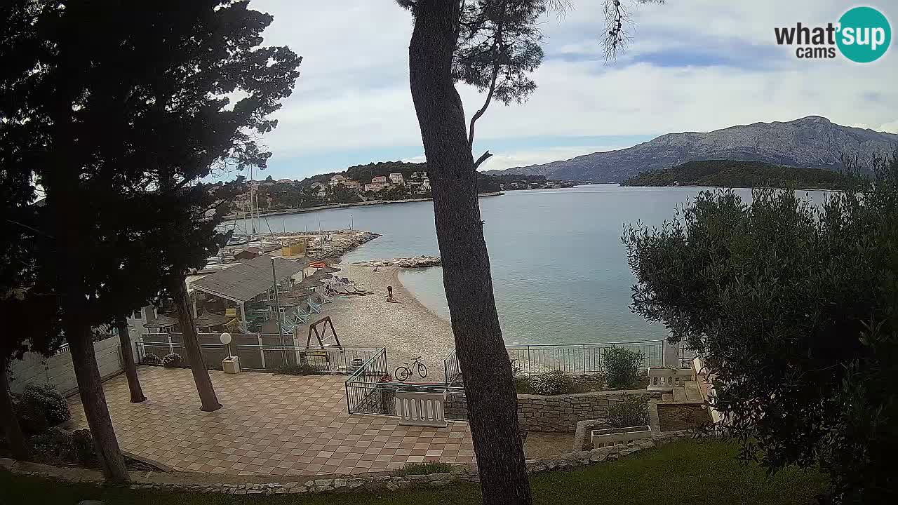 Spletna kamera Lumbarda – Plaža Prvi Žal – Korčula