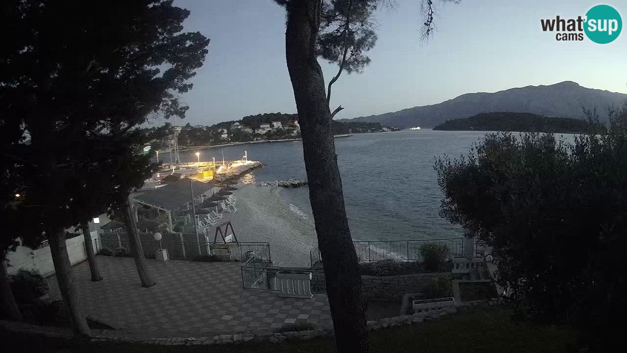Spletna kamera Lumbarda – Plaža Prvi Žal – Korčula