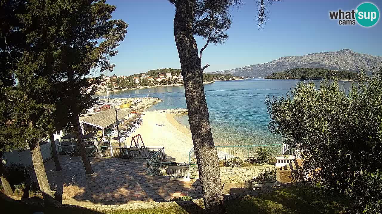 Spletna kamera Lumbarda – Plaža Prvi Žal – Korčula
