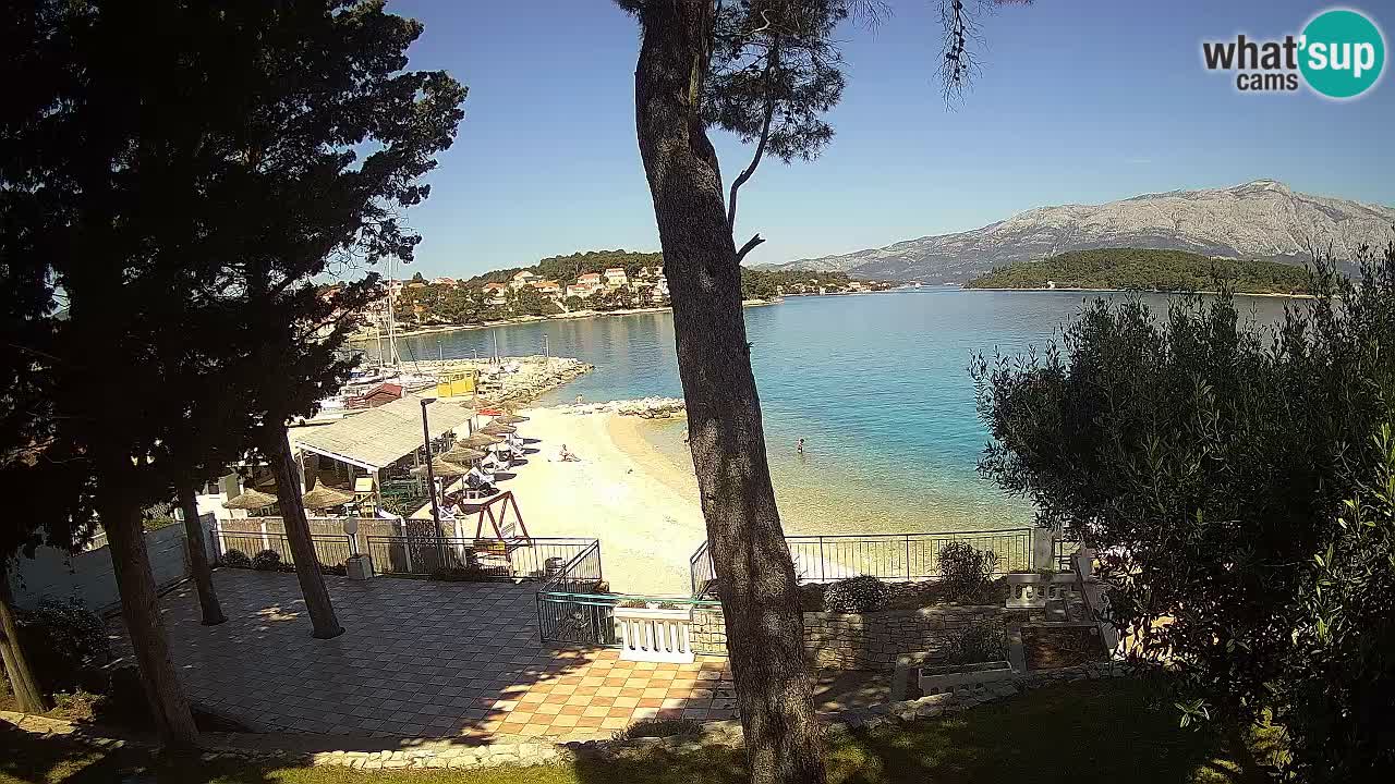 Spletna kamera Lumbarda – Plaža Prvi Žal – Korčula