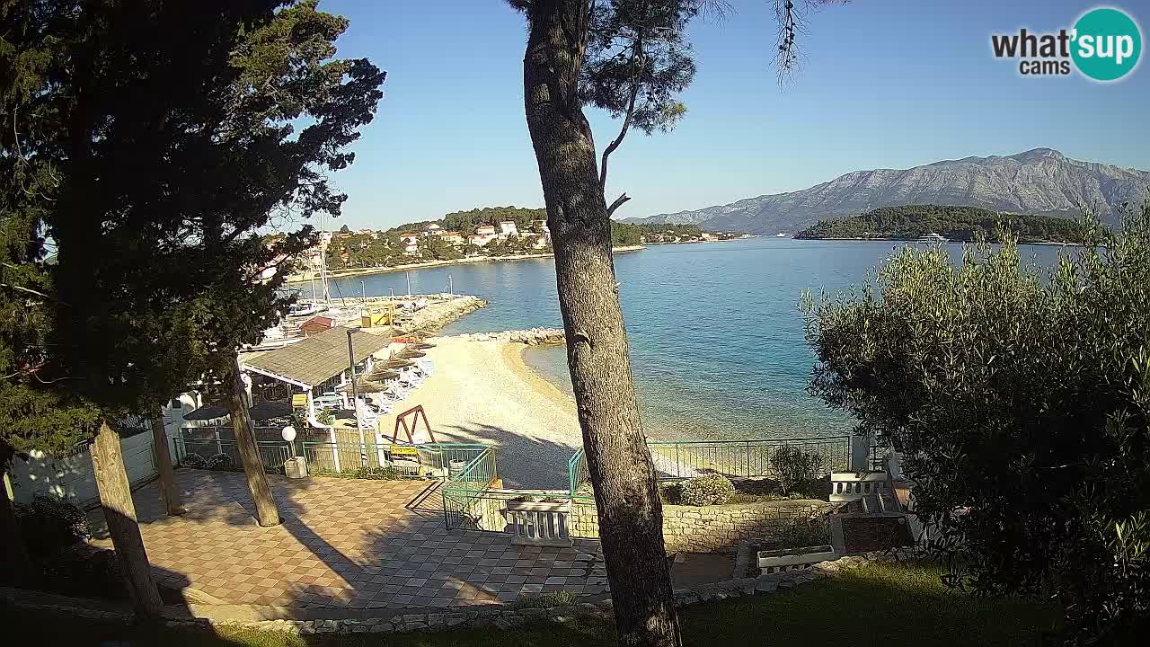 Spletna kamera Lumbarda – Plaža Prvi Žal – Korčula