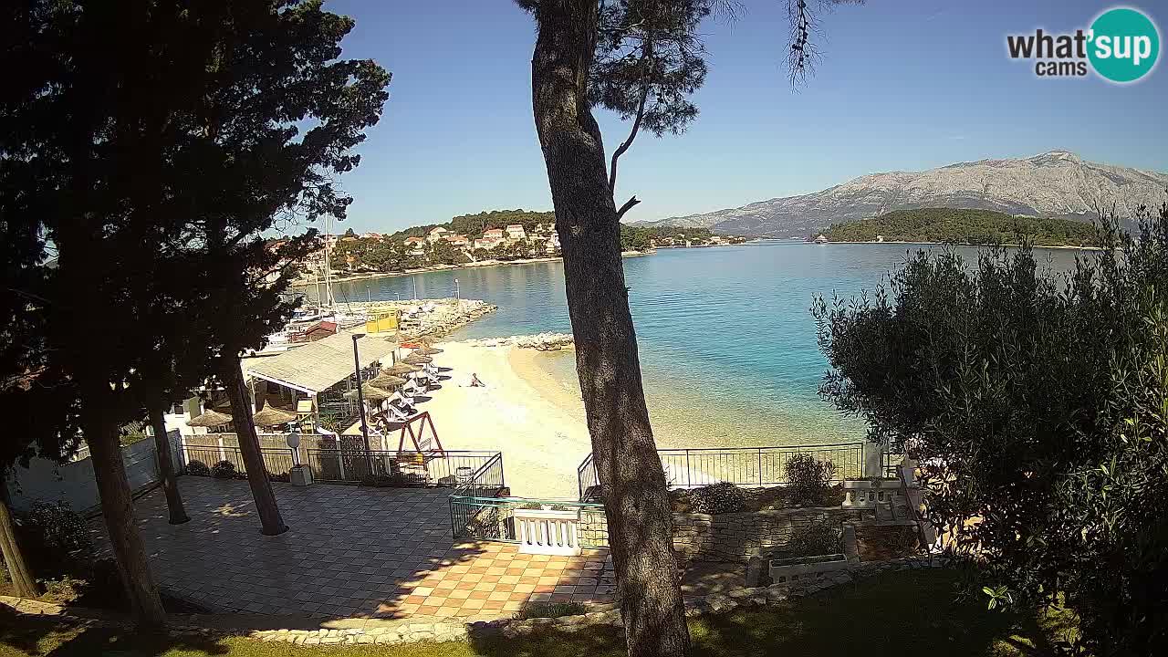 Webcam live Lumbarda – Plage Prvi Žal – Korčula