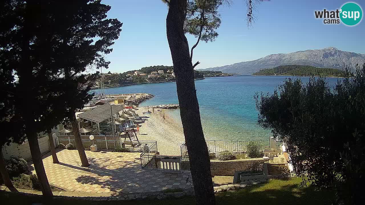 Spletna kamera Lumbarda – Plaža Prvi Žal – Korčula