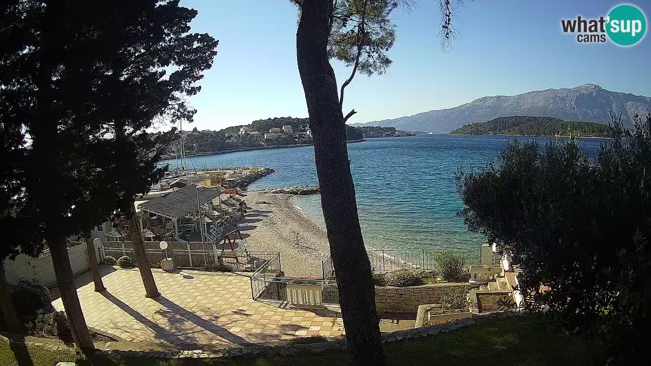 Spletna kamera Lumbarda – Plaža Prvi Žal – Korčula