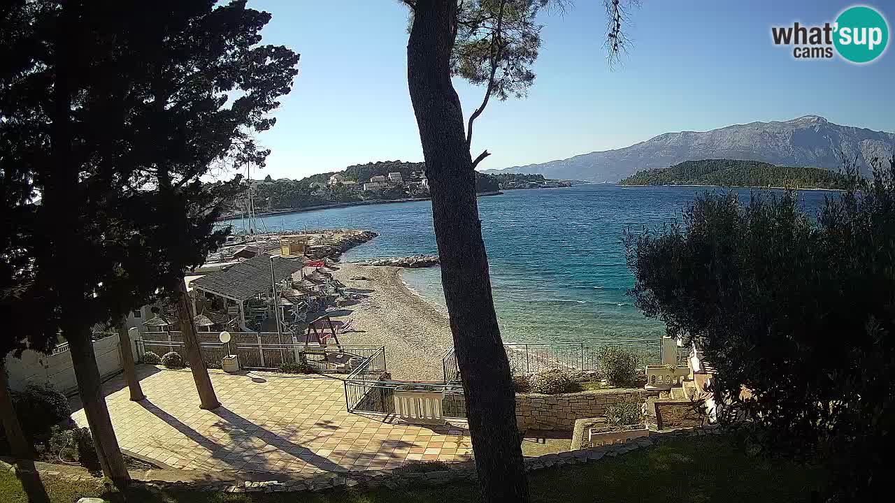 Spletna kamera Lumbarda – Plaža Prvi Žal – Korčula
