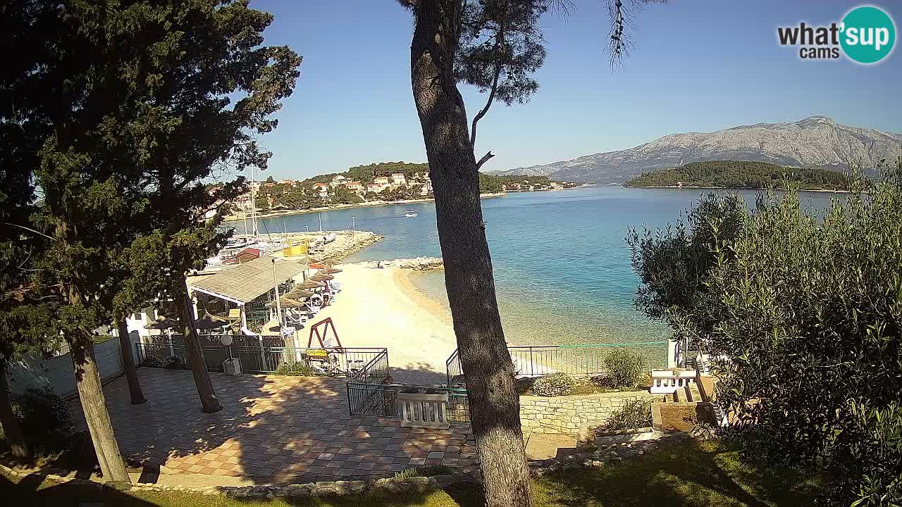 Webcam live Lumbarda – Plage Prvi Žal – Korčula