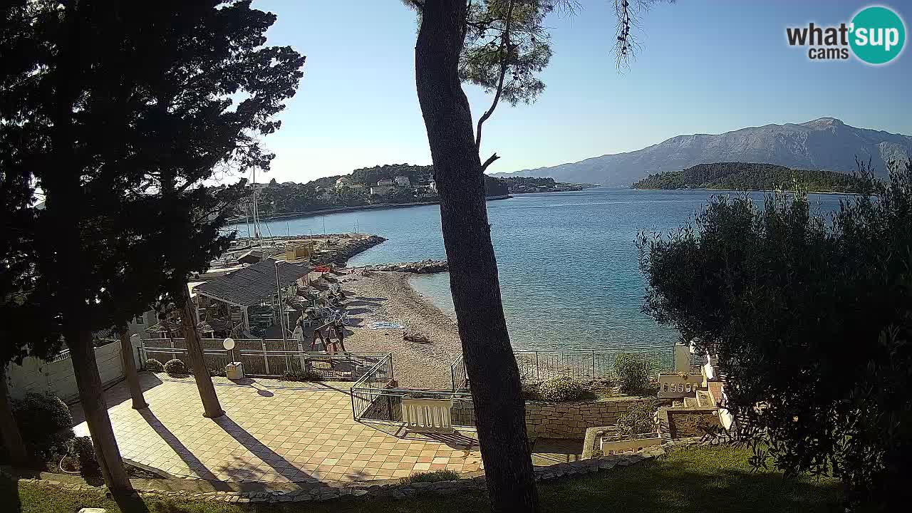 Spletna kamera Lumbarda – Plaža Prvi Žal – Korčula