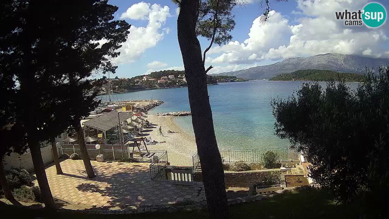 Webcam live Lumbarda – Plage Prvi Žal – Korčula