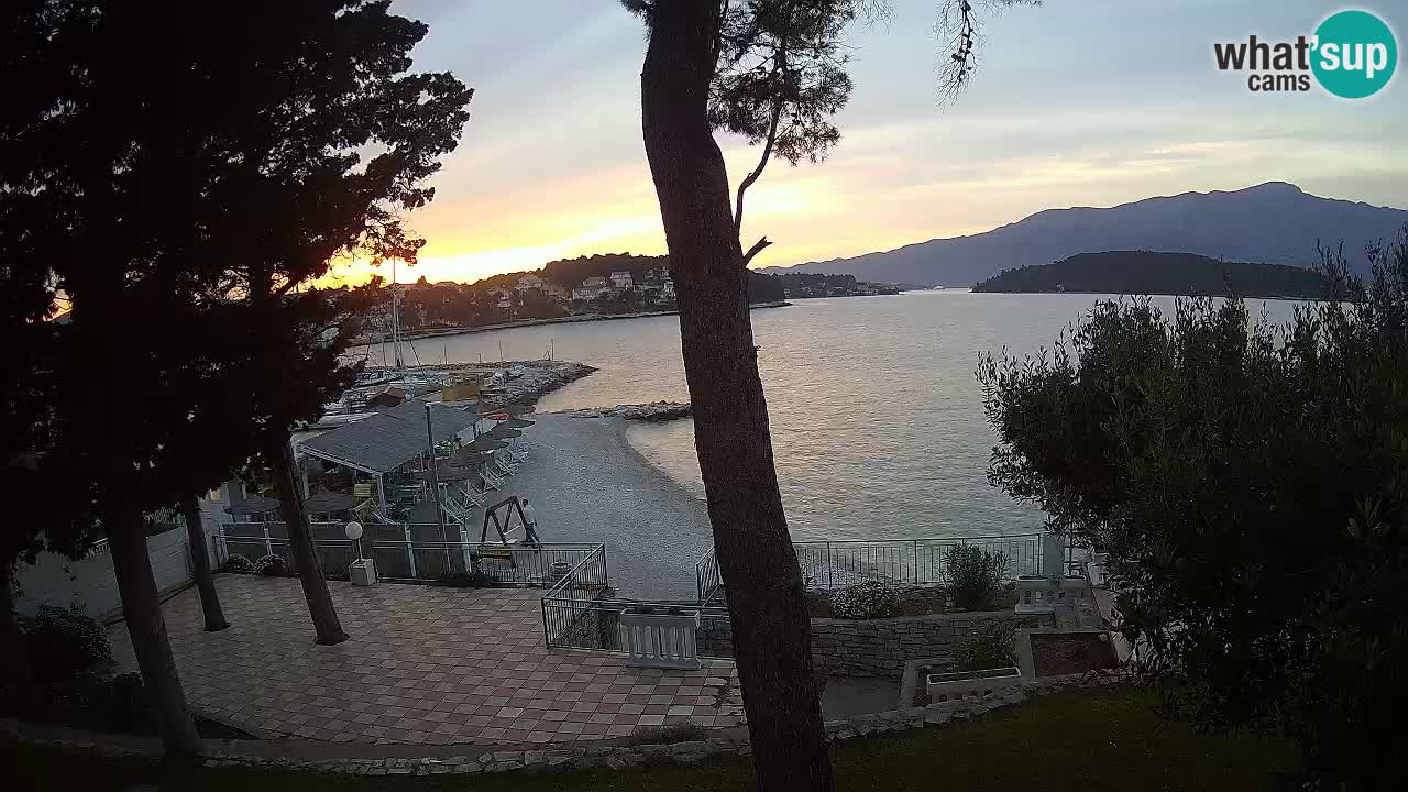Spletna kamera Lumbarda – Plaža Prvi Žal – Korčula