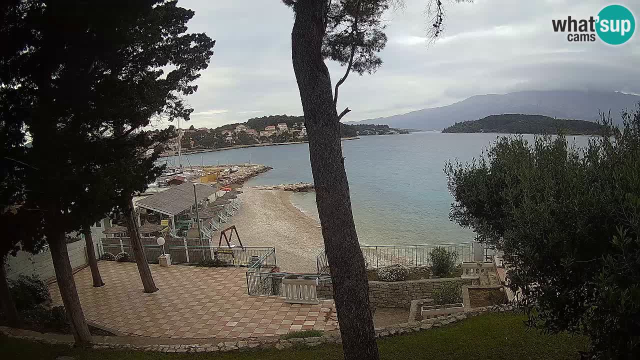 Webcam live Lumbarda – Plage Prvi Žal – Korčula