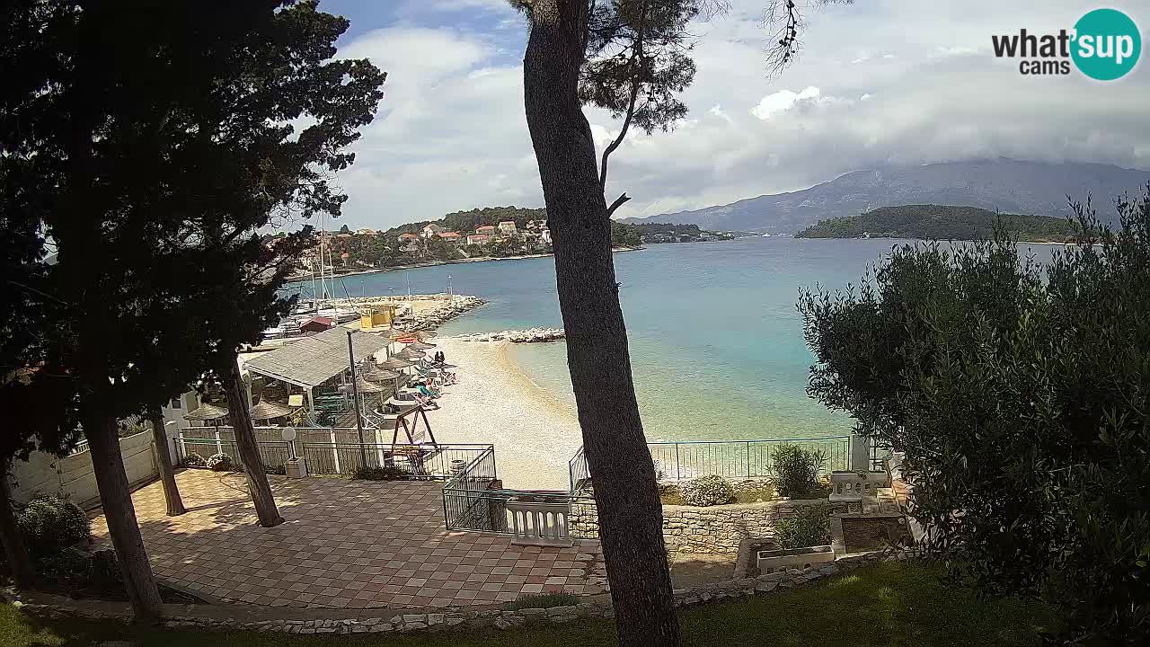 Spletna kamera Lumbarda – Plaža Prvi Žal – Korčula