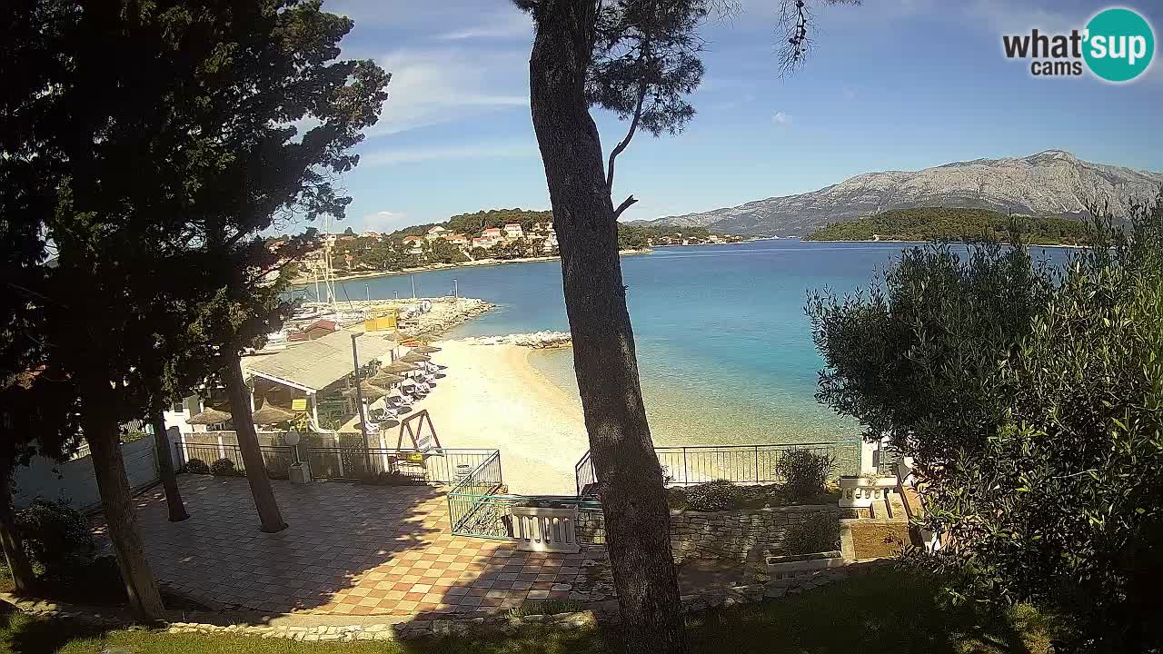 Spletna kamera Lumbarda – Plaža Prvi Žal – Korčula