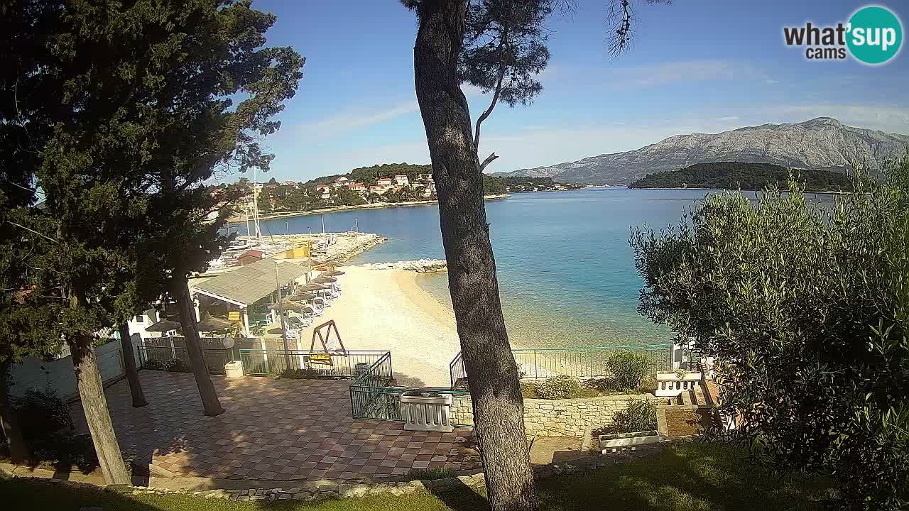 Spletna kamera Lumbarda – Plaža Prvi Žal – Korčula