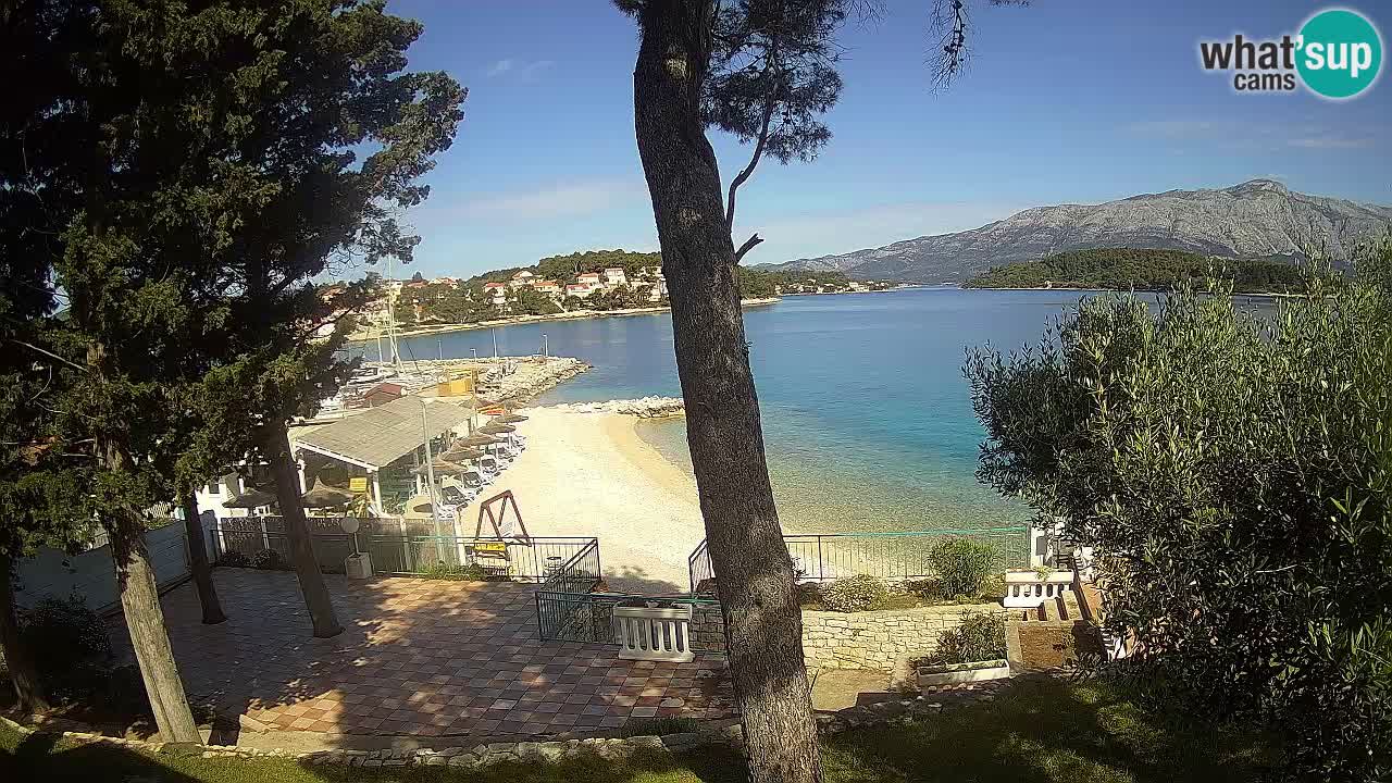 Spletna kamera Lumbarda – Plaža Prvi Žal – Korčula