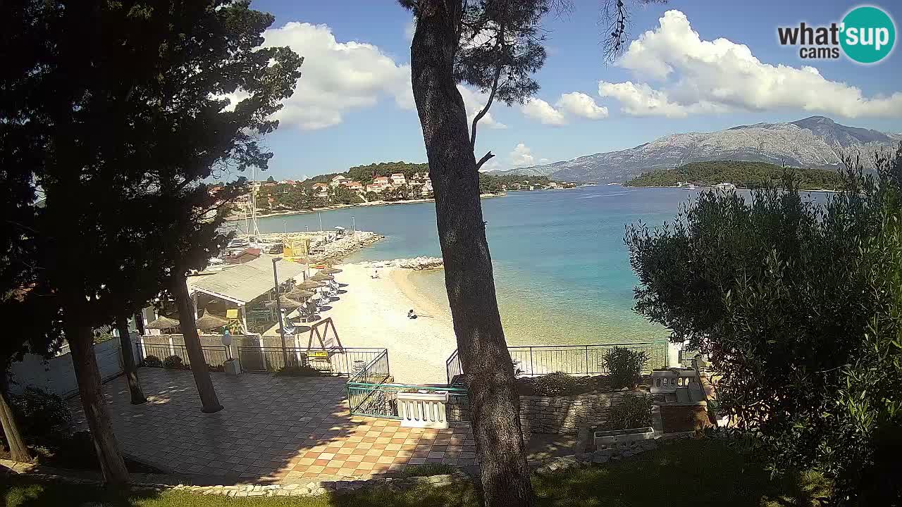 Spletna kamera Lumbarda – Plaža Prvi Žal – Korčula